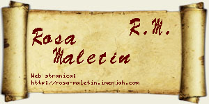Rosa Maletin vizit kartica